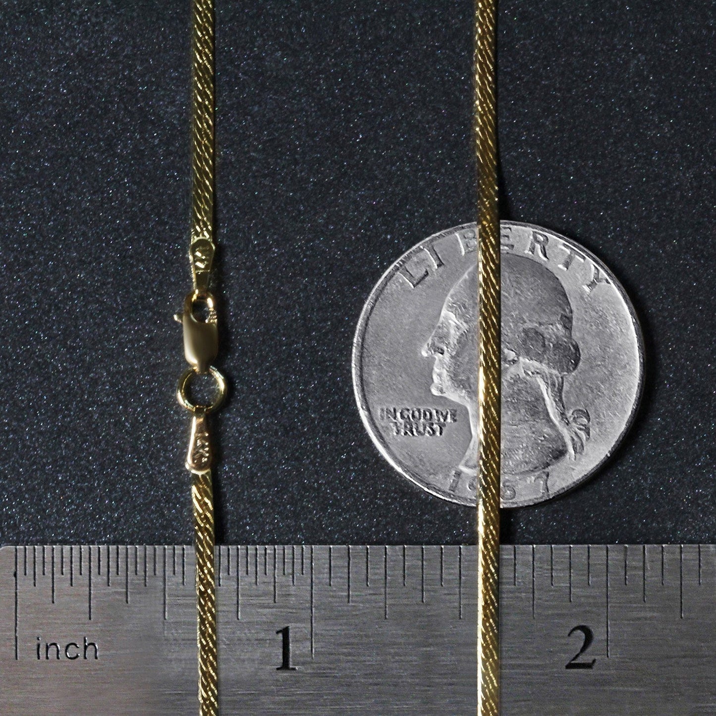 14k Yellow Gold Super Flex Herringbone Chain (1.50 mm) - Diamodern