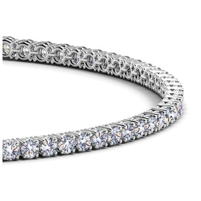 14k White Gold Round Diamond Tennis Bracelet (2 cttw)