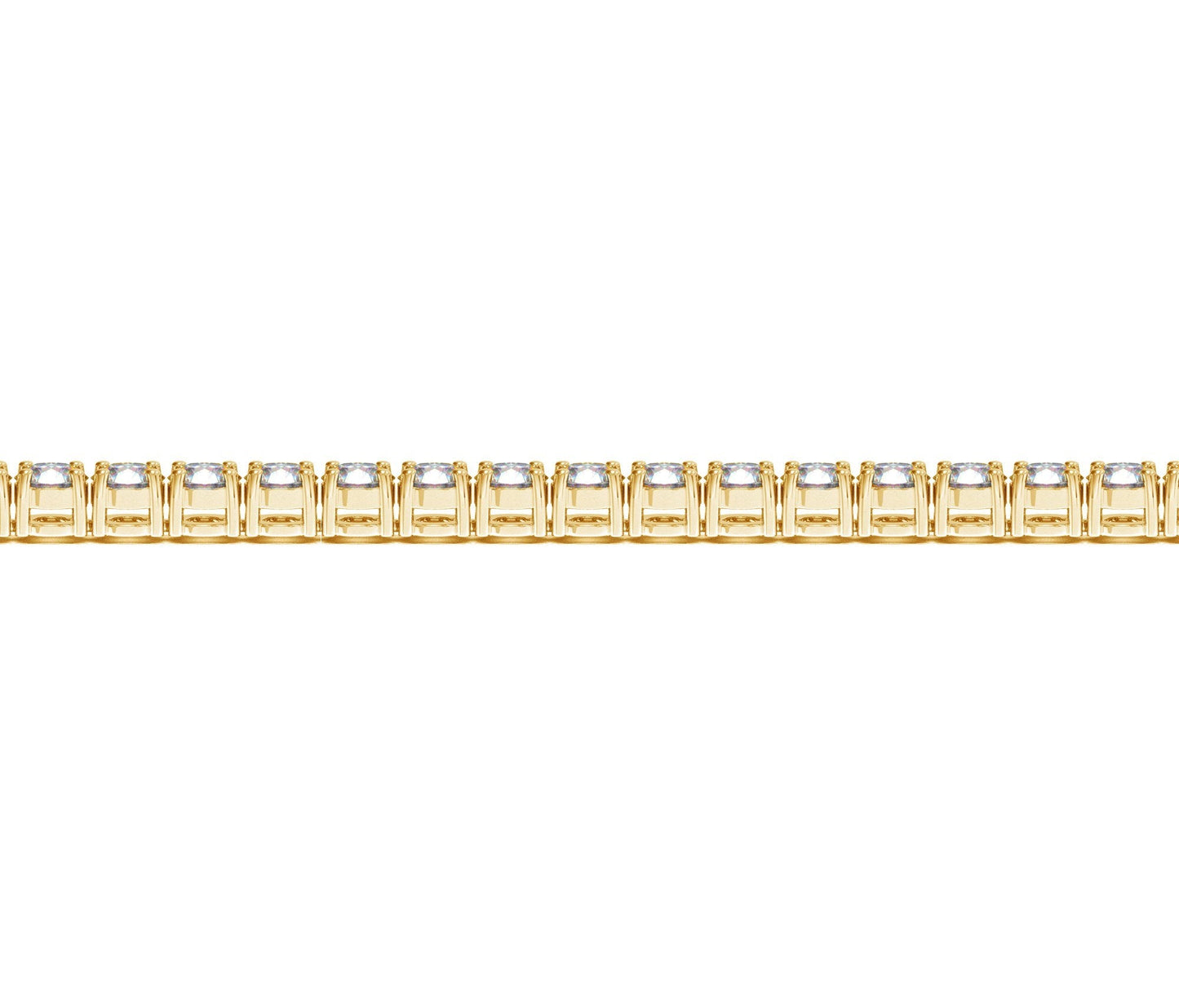 14k Yellow Gold Round Diamond Tennis Bracelet (10 cttw)