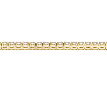 14k Yellow Gold Round Diamond Tennis Bracelet (10 cttw)