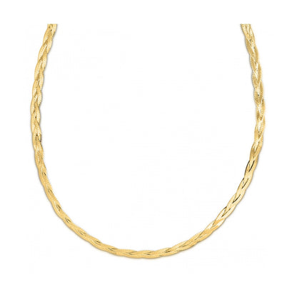 14k Yellow Gold Braided Herringbone Chain (3.20 mm)