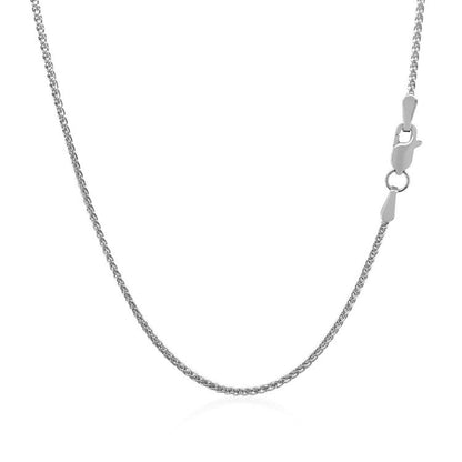 18k White Gold Round Wheat Chain (1.20 mm)