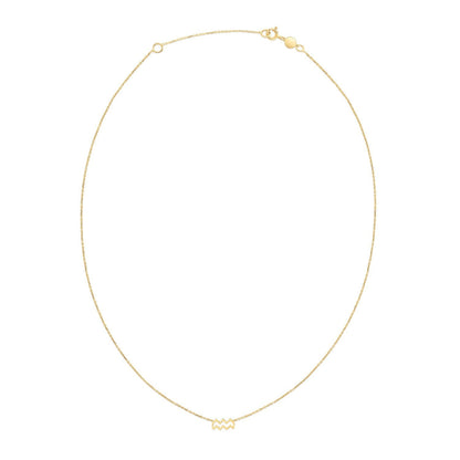 14K Yellow Gold Aquarius Necklace