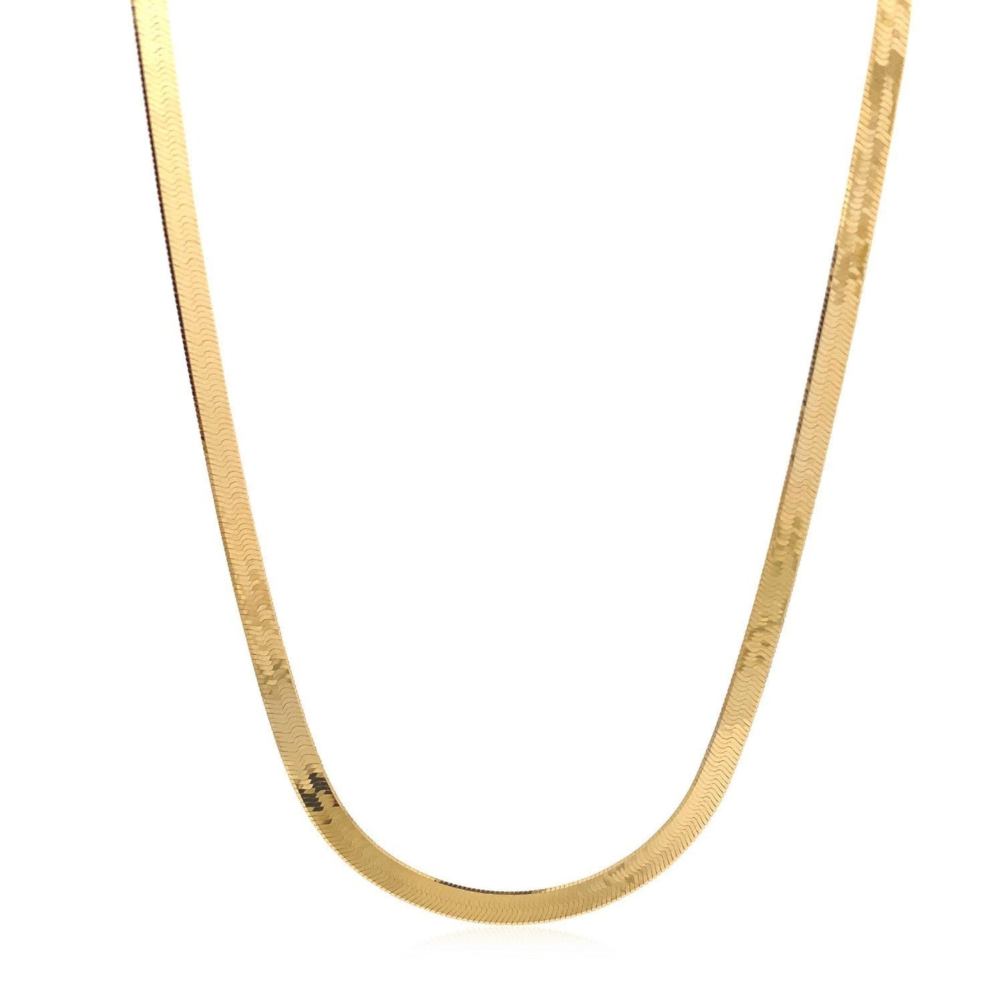 Imperial Herringbone Chain in 10k Yellow Gold (3.80 mm)