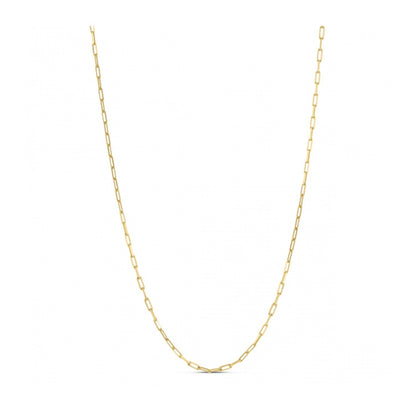 Sterling Silver Gold Plated Paperclip Chain (1.80 mm)