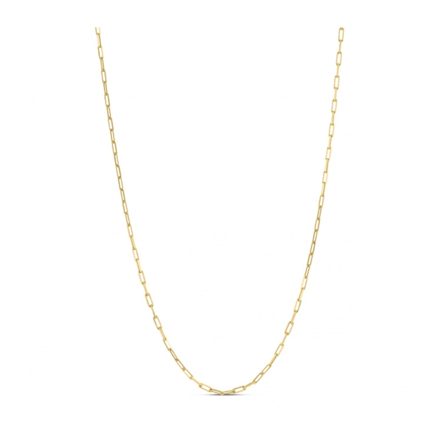 Sterling Silver Gold Plated Paperclip Chain (1.80 mm)