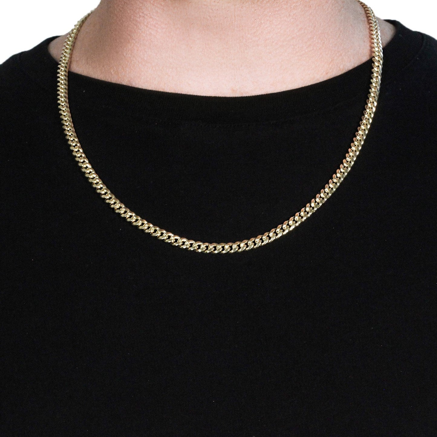 10k Yellow Gold Semi Solid Miami Cuban Chain (5.00 mm)