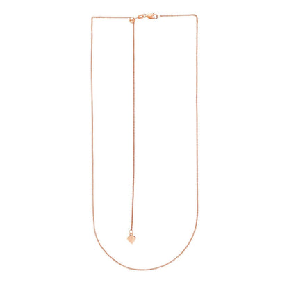 14k Rose Gold Adjustable Wheat Chain (1.00 mm)