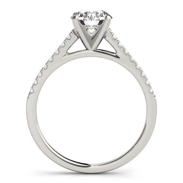 14k White Gold Pronged Round Diamond Engagement Ring (1 5/8 cttw)