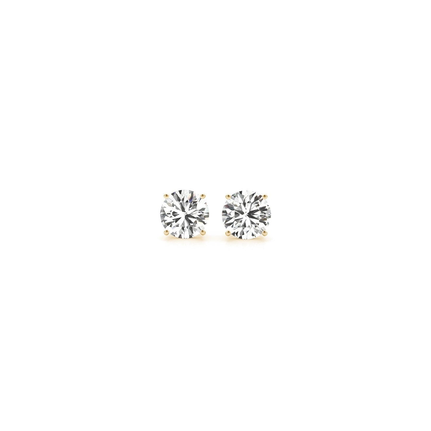 1/2 cttw Lab Grown Round Diamond Stud Earrings 14k Yellow Gold (G/VS2)