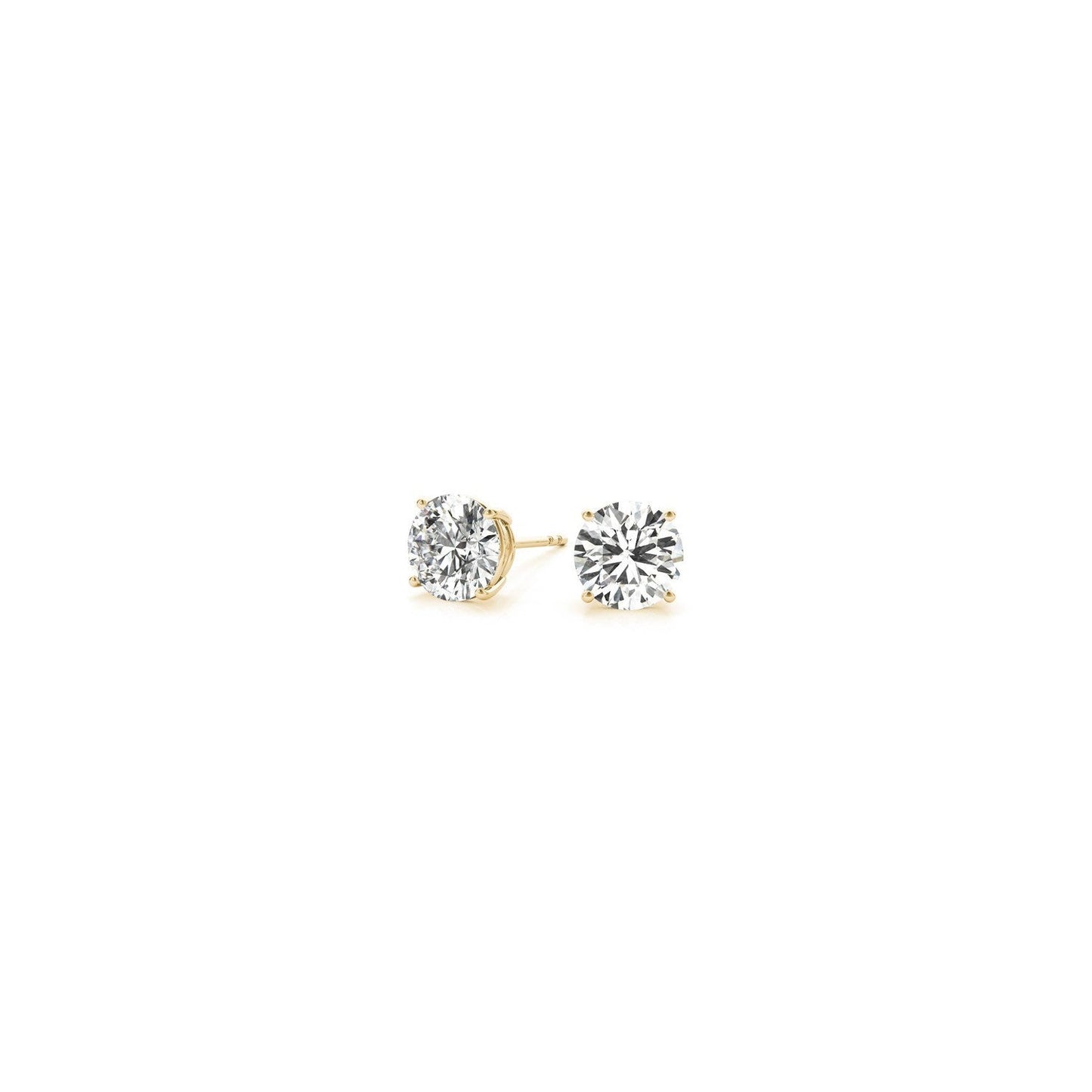 1/2 cttw Lab Grown Round Diamond Stud Earrings 14k Yellow Gold (G/VS2)