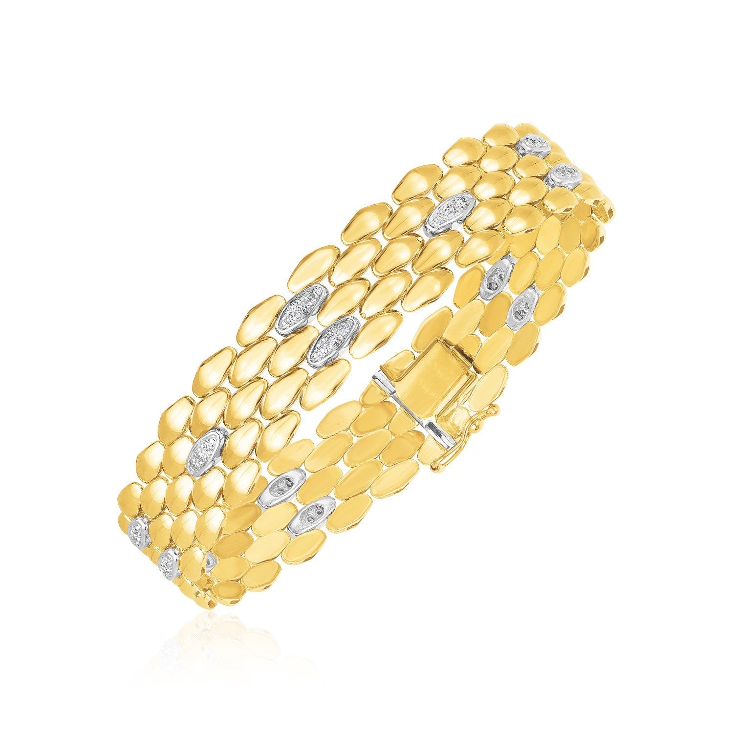 14k-two-tone-gold-high-polish-diamond-panther-bracelet-12mm